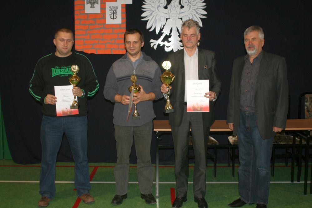 Na zdjęciu od lewej: Adam Łukasik, Piotr Delekta, Sławomir Kurpiewski, Andrzej Brochocki - Prezes KSz. Skoczek Siedlce