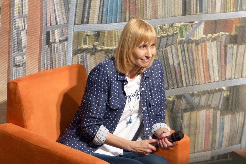 Agnieszka Dydycz w Bibliotece na Kolejowej W Sokołowie Podlaskim, fot. Ana