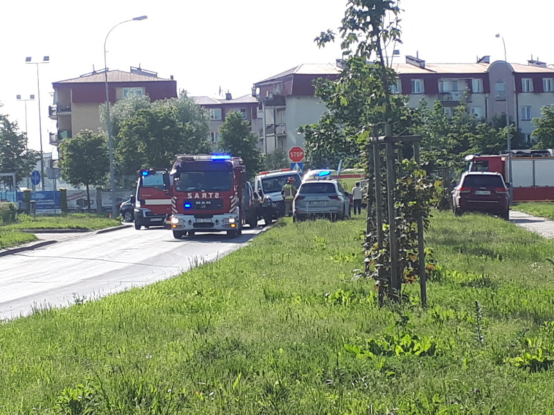 Wypadek na skrzyżowaniu ulic Budowlanej i Buczyńskiej fot. Aga Król