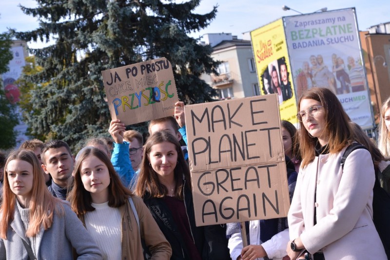 Młodzieżowy Strajk Klimatyczny w Siedlcach fot. pyt