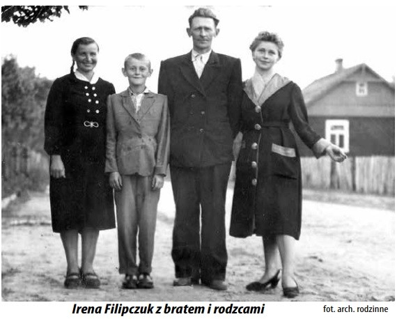 Irena Filipczuk z bratem i rodzicami (fot. arch. rodzinne)