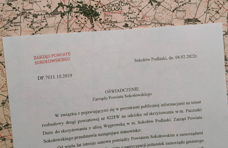 Oświadczenie Zarządu Powiatu Sokołowskiego 