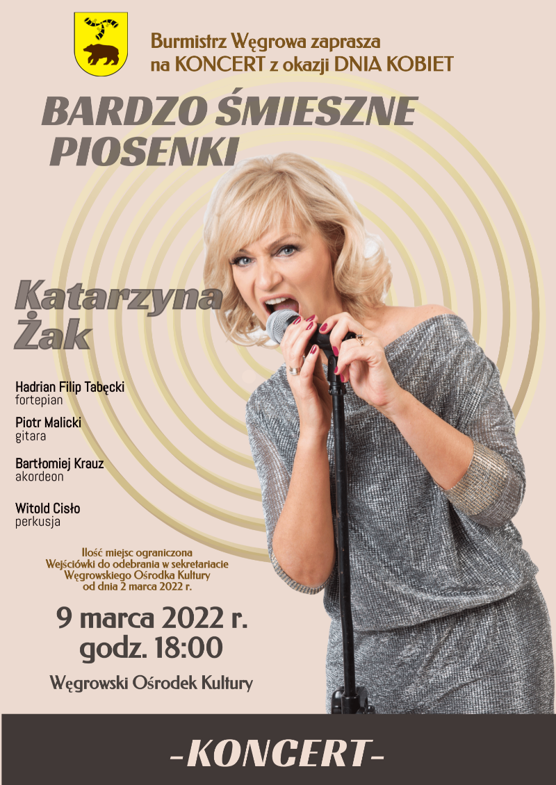 Katarzyna Żak wystąpi w Węgrowie już 9 marca!