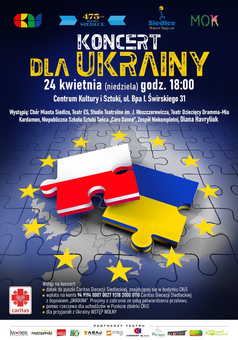 W Centrum Kultury i Sztuki odbędzie się charytatywny koncert dla Ukrainy