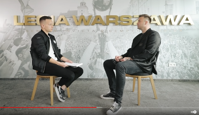 zrzut ekranu Legia Warszawa Youtube