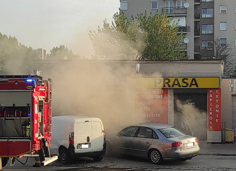 Pożar sklepu przy ul. Rynkowej. Fot. Czytelnik