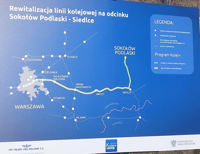 Rewitalizacja linii kolejowej na odcinku Sokołów Podlaski - Siedlce Źródło zdjęcia; Waldemar Kraska FB