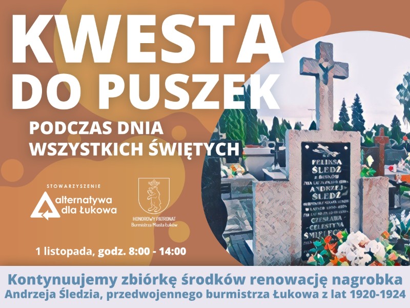 Łuków: na grób burmistrza sprzed 100 lat. Fot. AdL