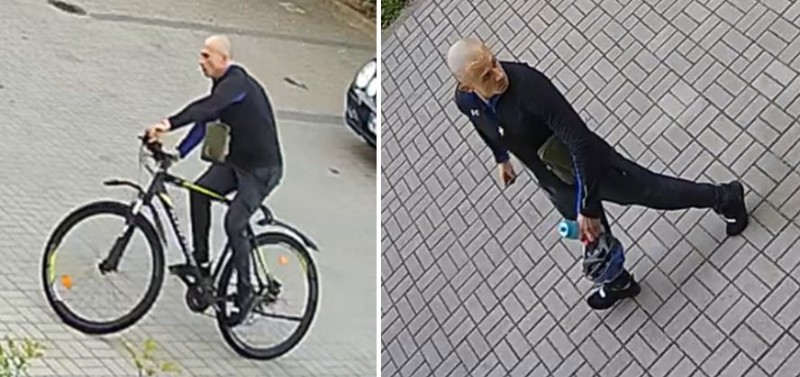 Ten mężczyzna ukradł akcesoria rowerowe za ok. 600 zł (Fot. KMP Siedlce)