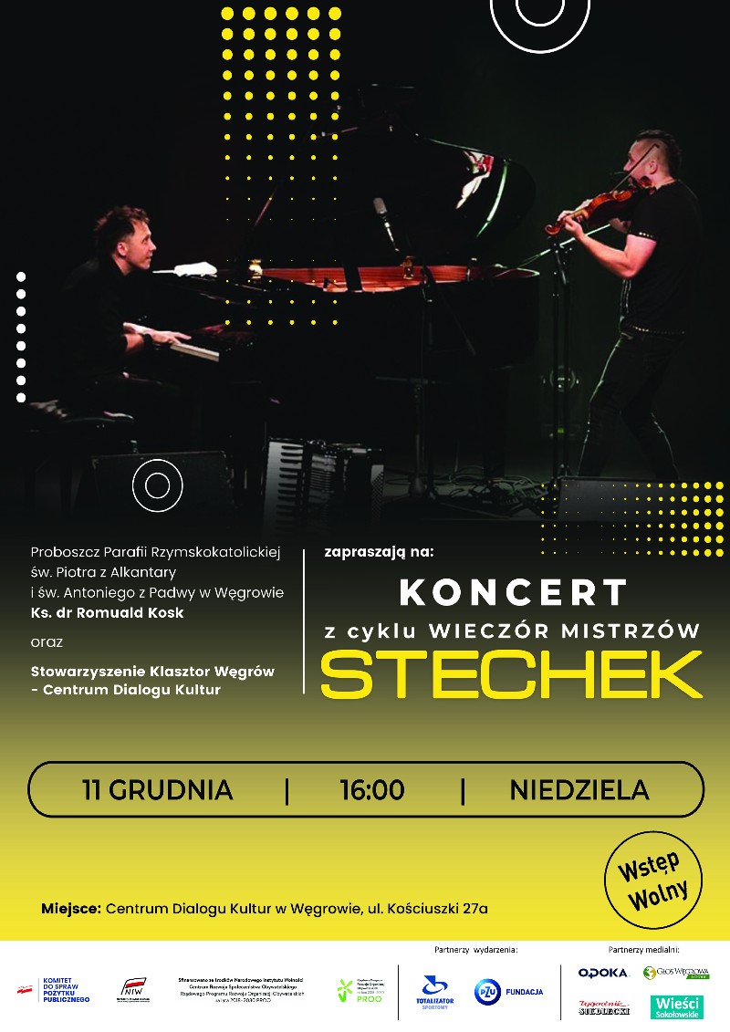 Zaproszenie na koncert w klasztorze w Węgrowie
