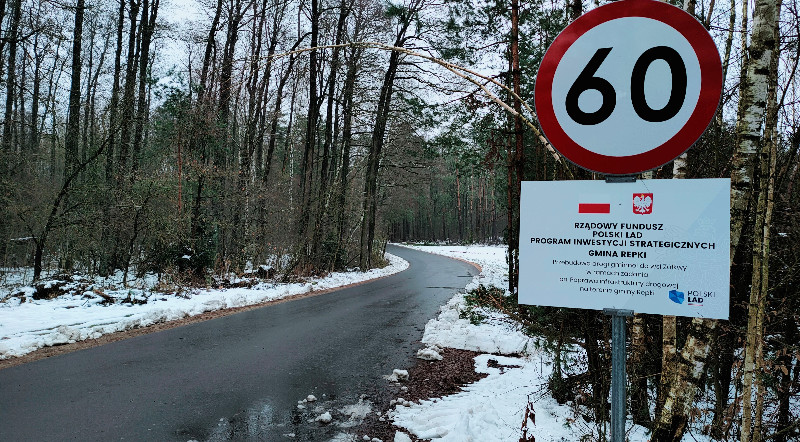 Droga do miejscowości Żółkwy w gminie Repki