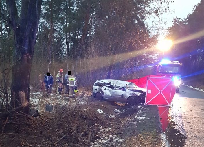 Tragiczny wypadek w Ruskowie fot. KPP Łosice