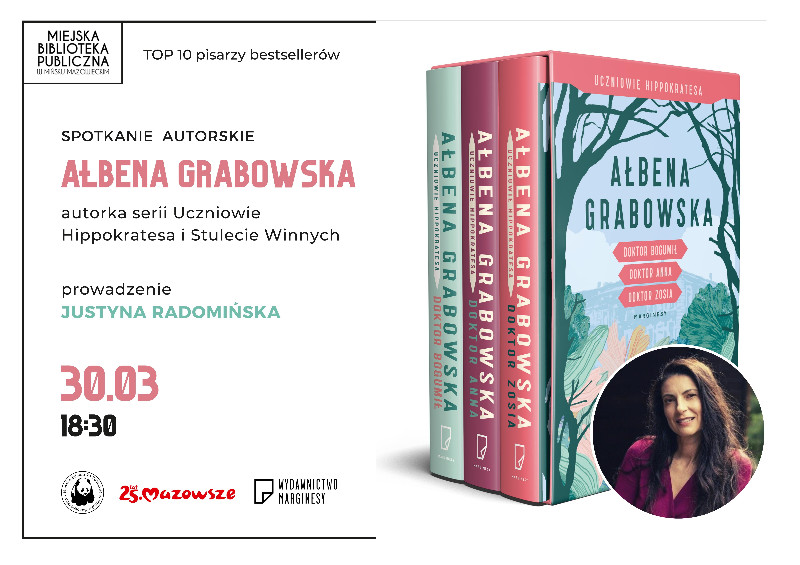 Ałbena Grabowska w Miejskiej Bibliotece Publicznej w Mińsku Mazowieckim