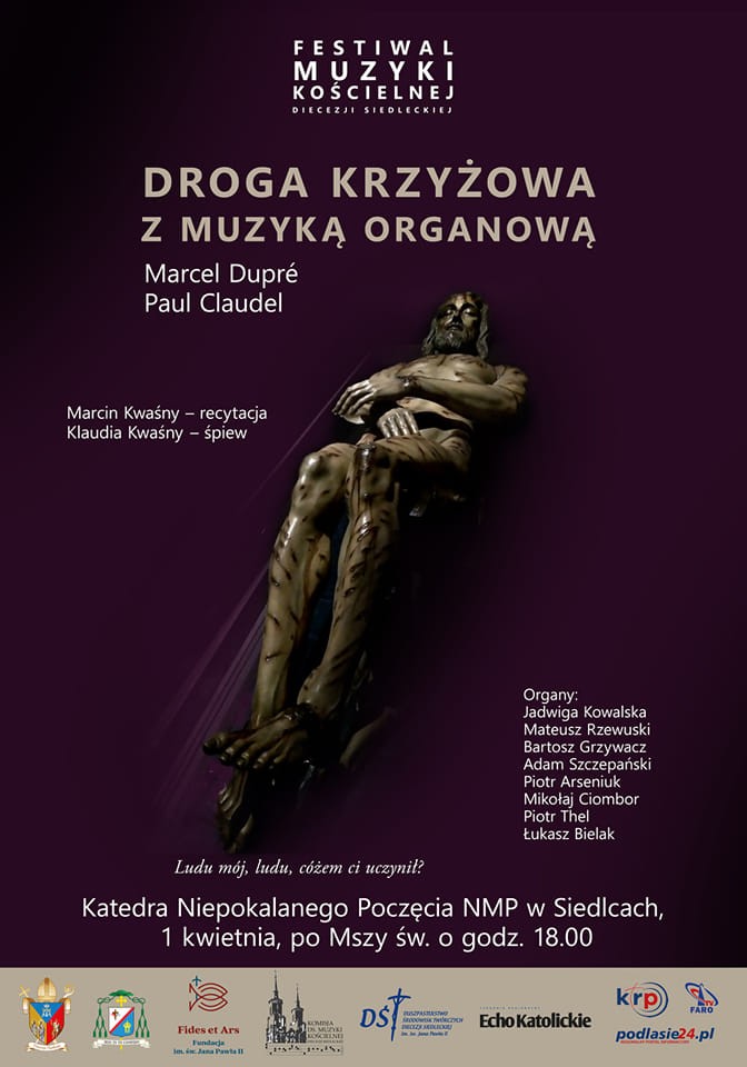 Droga Krzyżowa z muzyką organową w Katedrze - plakat
