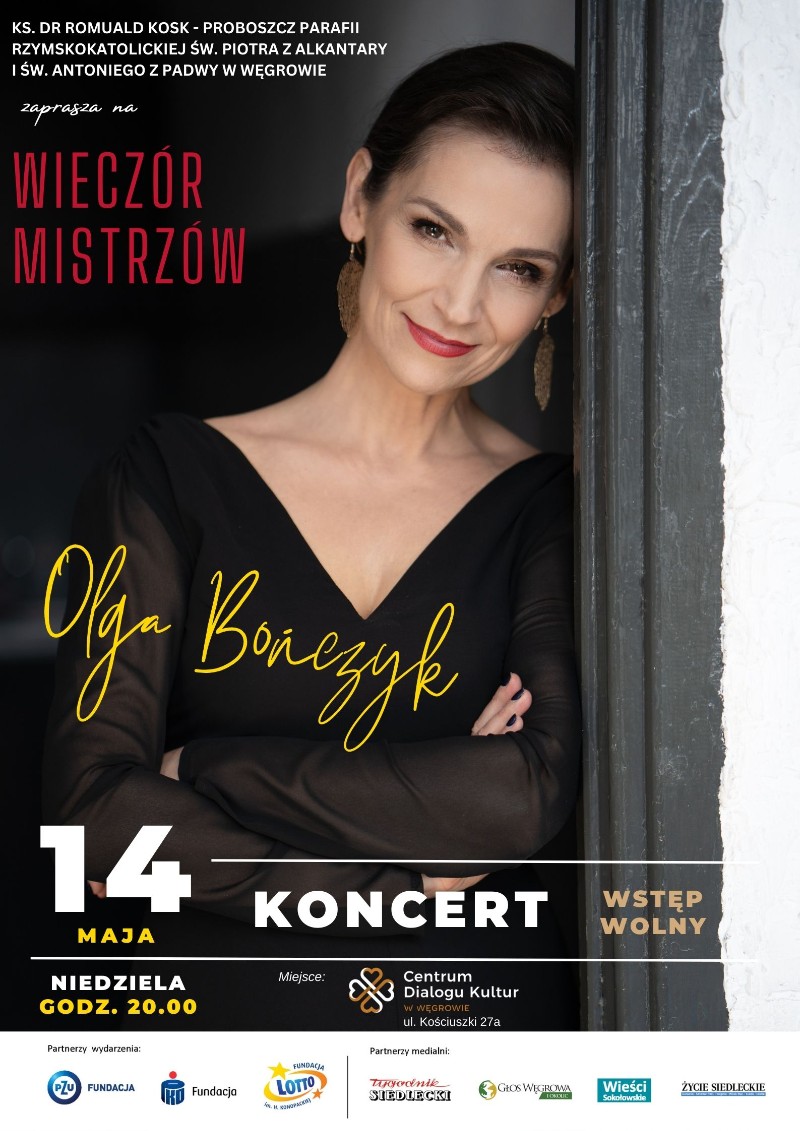 Zaproszenie na koncert Olgi Bończyk.