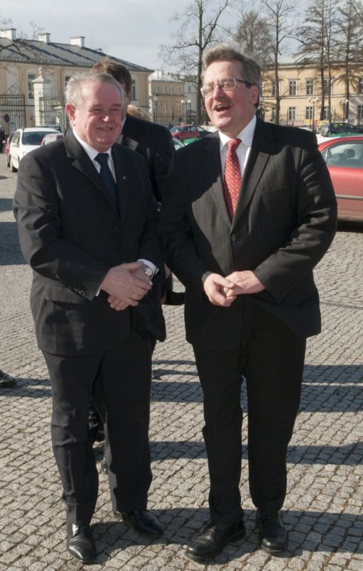 Prezydent Siedlec, Wojciech Kudelski z Marszałkiem Sejmu RP Bronisławem Komorowskim. (fot. J. Mazurek)