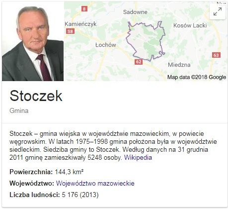 Wpisujesz w Google hasło „Stoczek”, pojawia się Mieczysław Wójcik.
