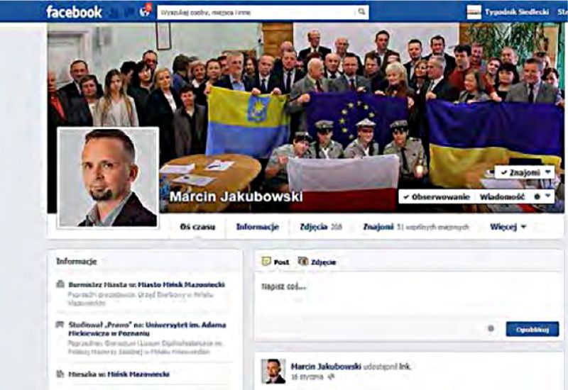 Strona burmistrza Mińska Mazowieckiego z Facebooka.