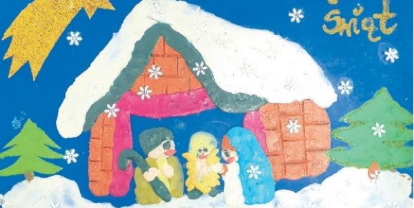 Świąteczna okładka Tygodnika Siedleckiego z pracą wykonaną przez rodzinę Rolów z miejscowości Ciosny w gminie Wiśniew