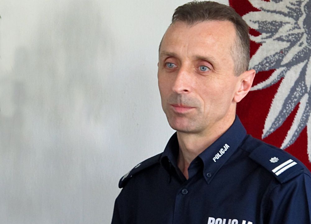 Podinspektor Ireneusz Bogusz, nowy zastępca komendanta powiatowego policji w Łukowie. Fot. PGL