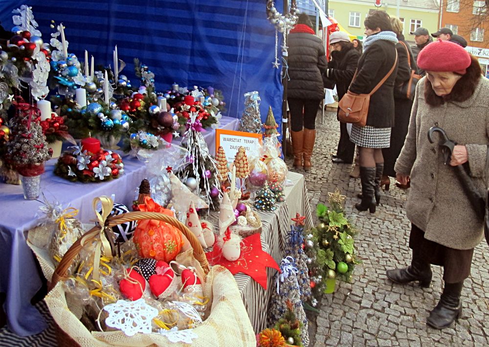 Jedno ze stoisk przygotowanych na ubiegłoroczny Jarmark Bożonarodzeniowy w Łukowie. Fot. PGL