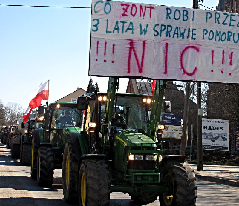 Protest rolników w Łosicach. Fot. M. Celińska