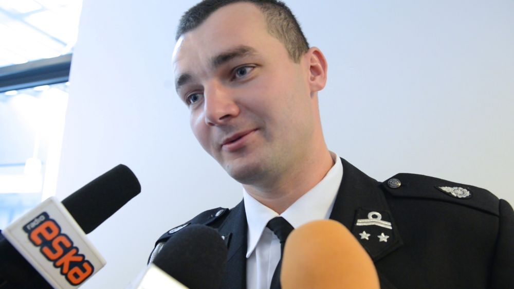 Kamil Prokopczuk, naczelnik OSP w Skrzeszewie. 
