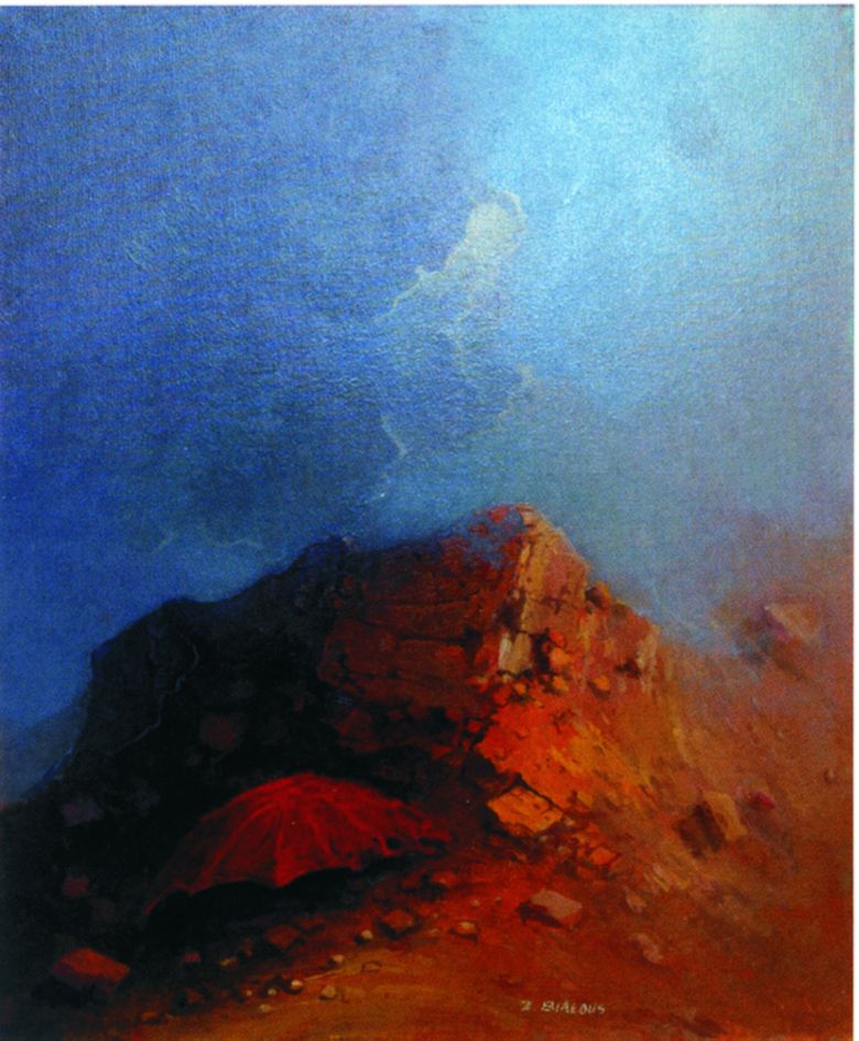Obraz Zygmunta Białousa będzie jednym z 300, które można kupić na niedzielnej aukcji.