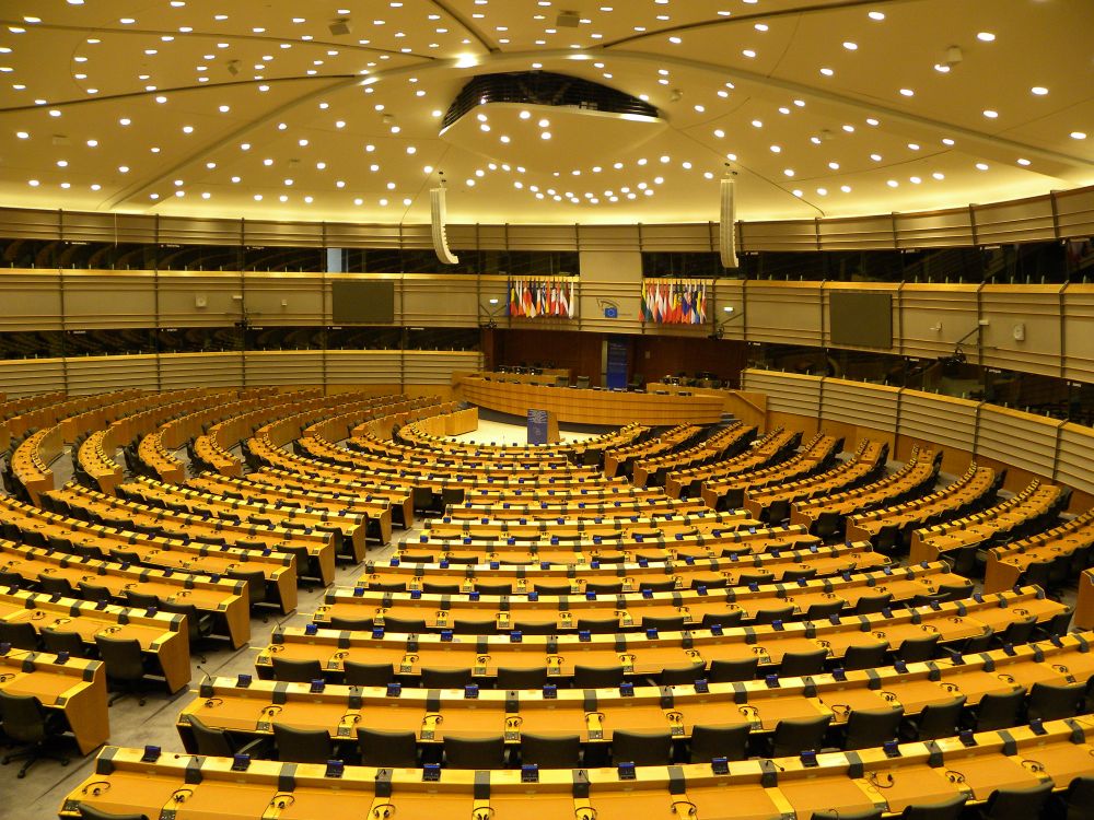 Sala obrad plenarnych w Parlamencie Europejskim w Brukseli. Fot. S. Jastrzebski 