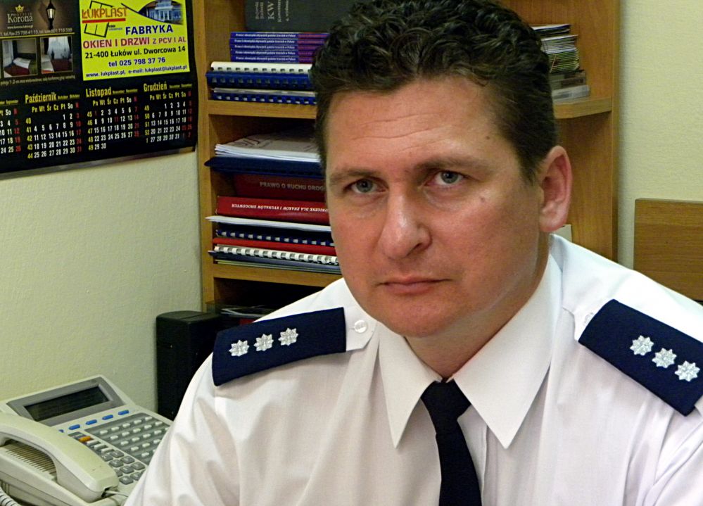 Komisarz Robert Koźlak, od 8 sierpnia naczelnik Wydziału Ruchu Drogowego Komendy Wojewódzkiej Policji w Lublinie. Fot. PGL