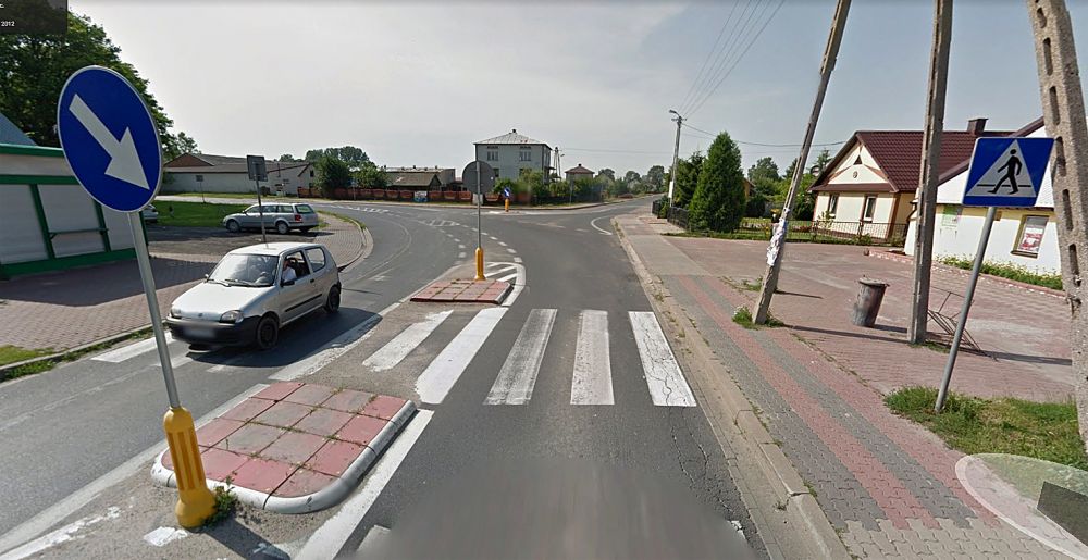 Tak obecnie wygląda skrzyżowanie w Starej Kornicy (fot. Google maps) 