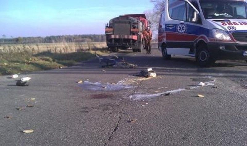 Miejsce po wypadku (fot.KPP w Sokołowie Podl.)